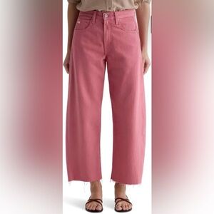 AG Adriano Goldschmeid Hattie Crop High Rise Barrel Jeans